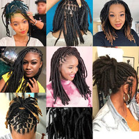 Perruque africaine douce, dreadlock, faux locs, crochet, tresses de cheveux indiens, longue, boho, extension, stock, vente en gros