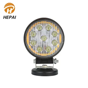 New auto offroad 27w car headlights for ATV UTV Truck boat head 12v round off road auto led working lights