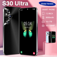 Nouveau Smartphone S30 Ultra 16 Go RAM 1 To ROM Écran AMOLED 7,3 Pouces 144 Hz Caméra Quadruple 108 MP Charge Rapide 50W Android 15 CE B2B pour Enfants