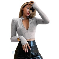 Top cropped de capuz feminino coreano, moda feminina