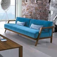 Ensemble de meubles de maison confortables et modernes, canapé 3 places en tissu, canapé de salon sectionnel en bois