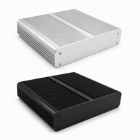 Kotak Aluminium untuk Proyek Elektronik PC Mini Industri, Casing Ekstrusi Aluminium, Desktop Mini ITX, Kotak Aluminium