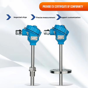 Transmitter Suhu Terintegrasi Anti Ledakan PT100 Tahan Panas Tipe K Termokopel WZP240 Sensor <span class=keywords><strong>Monitor</strong></span> 4-20mA - Product Image 4