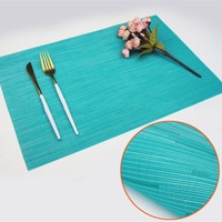 Europäischer Stil 30cm PVC-Tischset Rutschfest Wasserdicht Schwarz Wärmeisolierend Untersetzer für Teller und Schüsseln Esstisch-Matten