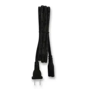 US 2PIN Male To IEC C7 Female Short Iec Shielded for Usa Extension Pvc Rice Cooker Power Cord