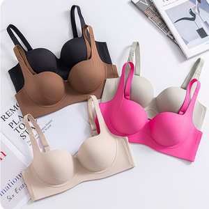 Sujetador de una pieza con copas pequeñas para mujer, push-up, ajustable, antideslizante, para sujetar el busto - Product Image 3