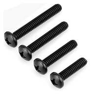 Vis à tête cylindrique Phillips en acier inoxydable 304 noir, M1.6, M2, M2.5, M3, M4, M5, M6