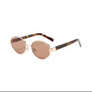 Gafas de Sol Retro Ovaladas con Montura Completa UV400 Unisex para Adultos, Protección Solar - Product Image 3