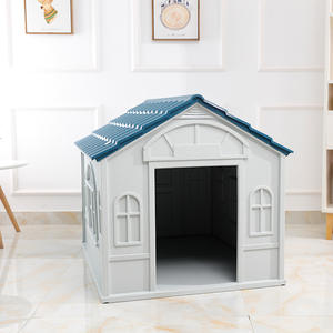 Modern Luxury Large <strong>Dog</strong> House Outdoor Indoor All Weather Heavy Duty Plastic <strong>Kennel</strong> with Elevated Floor Air Vents for Big <strong>Dogs</strong> - Product Image 5