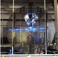 Film LED transparent adhésif flexible avec un pas de pixel de 3,9 à 7,8 mm, indice de protection IP65/IP67, pour la publicité sur les gratte-ciel