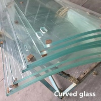 Verre trempé incurvé pour porte d'entrée, taille découpée, pour meubles