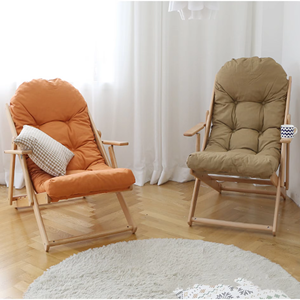 Sağlam dayanıklı katlanabilir döşemeli plaj sandalyesi rahat Modern tarzı uzanmış şezlong kolay taşıma açık oturma odası - Product Image 2