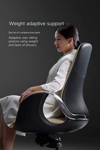 Chaise de bureau ergonomique intelligente <span class=keywords><strong>Tomu</strong></span> originale, pour la maison et le bureau, avec soutien lombaire réglable et adaptatif, classe moyenne - Product Image 6