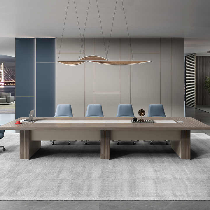 ĐỊA CHỈ MUA BÀN HỌP TẠI HẢI PHÒNG – GIÁ RẺ, UY TÍN 1 Modern I-Shape Conference Table for Office Simple Design Panel Meeting Room Furniture for Home Office School Hotel Living Room