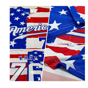 Maillots de baseball en gros pour femmes et hommes, en polyester, à séchage rapide et respirants, maillots de baseball par sublimation - Product Image 3