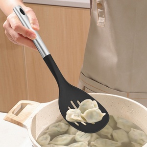Ustensiles de cuisine haut de gamme, ensemble d'outils de cuisine, accessoires de cuisine, ensemble d'ustensiles de cuisine en nylon avec manche en acier inoxydable - Product Image 3