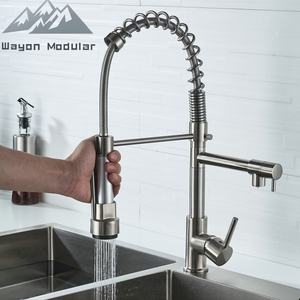 Grifo <span class=keywords><strong>de</strong></span> Cocina Modular Wayon con Acabado Negro Mate y <span class=keywords><strong>Manguera</strong></span> Retráctil <span class=keywords><strong>de</strong></span> Resorte para Hogar Moderno y Hotel - Product Image 4