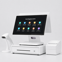 Système de point de vente tactile Matsudapos pour ordinateur de bureau Windows, écran double et terminal de commande sans espèces pour restaurant de restauration rapide