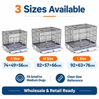 Cage métallique pour chiens, plusieurs tailles disponibles, plusieurs couleurs au choix, verrouillage sécurisé pour l'élevage d'animaux de petite taille