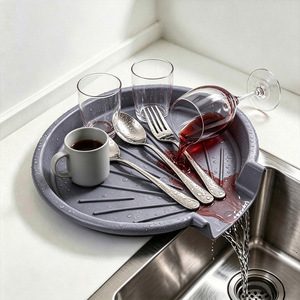 Fruit And Vegetable Washing Tray With Drainage Sink Rack For Kitchen Use Plastic Water Filter Tray - Product Image 3