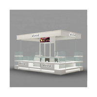 Personalizado al por menor de lujo collar de la joyería Set Vitrina Stand Gabinetes Bastidores MDF Encimera de vidrio con cajón para uso en tienda
