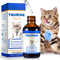 Gotas Líquidas de Taurina para Gatos 60ml, Suplemento de Aminoácidos Esenciales para la Función Cardíaca, Cuidado de la Visión, Salud y Bienestar de Mascotas