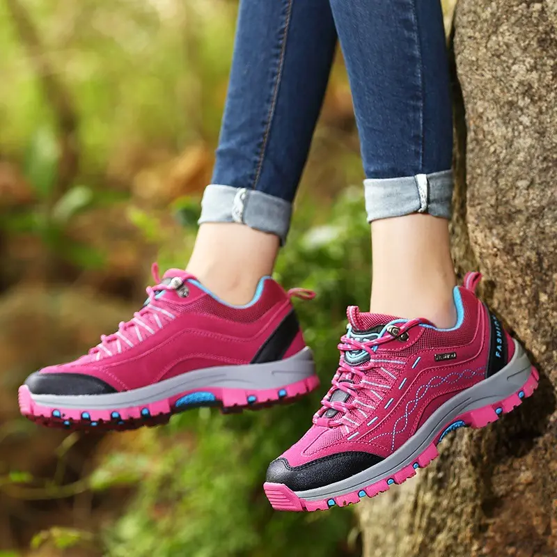 Wholesale Outdoor Sneakers For Women's Increased Walking Women Hiking Shoes Casual Sports Platform Shaking Shoes Female