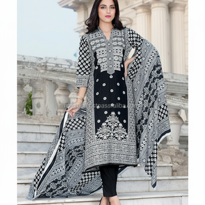 Venta al por mayor de Shalwar Kameez étnico paquistaní para damas, ropa de invierno para adultos a precio bajo, vestido Salwar Kameez - Product Image 1