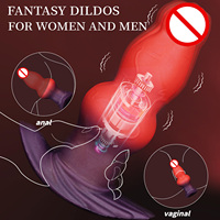 Vibromasseur anal réaliste à télécommande, texture veineuse, godemiché alien à picots en silicone liquide, jouet pour adultes hommes et femmes