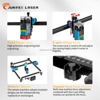 Mini machine de gravure et de découpe au laser à diode 3D, onde continue, facile à utiliser, pour usage domestique, bois, MDF, cuir, pierre, caoutchouc, AI DXF/PLT