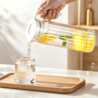 Carafe en verre grande capacité pour eau froide, théière en verre, pot à bec de canard pour eau bouillie froide, carafe à eau froide, pot à jus et bière