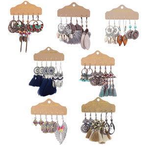 Fashion Dangle Earrings Alloy Bohemia Feather <b>Drop</b> Women's Party Jewelry - Product Image 5