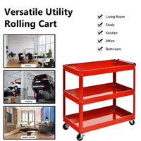 Chariot à outils utilitaire MEDSEN à 3 niveaux en métal pour réparation automobile