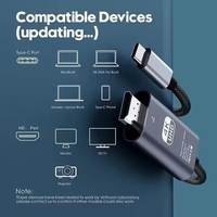 4K 30Hz Type C HDTV Adaptateur Convertisseur 2M USB C vers HDTV Mâle Câble Vidéo pour Ordinateur Portable Tablette