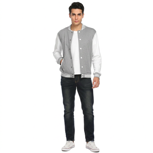 Customized Top Selling <b>Men's</b> Varsity <b>Jackets</b> <b>Long</b> Sleeve Stand Collar Front 100% Cotton Winter OEM Manufacturing Street Wear - Product Image 1