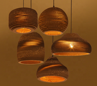 Lustre Industriel Rétro pour Restaurant, Bar, Salon de Hot Pot, et Maison – Suspension en Papier Multi-Formes Tendance