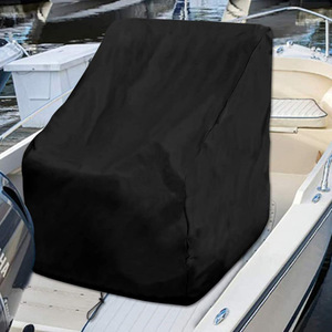 Marine Center <b>Console</b> Cover <b>Black</b> 14 To 18 Feet Polyester With Pvc Outdoor Boat Protection - Product Image 1