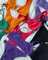 Custom Logo Designer Merk Badmode 2-delige Bikini Badmode Badkleding Badpak Vrouwen