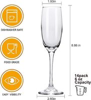 Vente directe d'usine flûte en cristal verres à Champagne flûtes personnalisées en verre pour la fête de mariage pour le Korbel Dom Pérignon du cuisinier