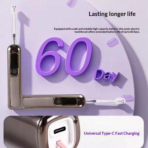 Nuevo Cepillo de Dientes Eléctrico Integrado con Vibración IPX7 para Adultos, Cerdas Suaves, Carga Inteligente, 15 Días de Duración de la Batería, para Parejas - Product Image 5