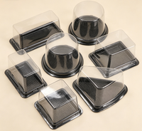 Conteneur alimentaire jetable et recyclable en papier japonais pour sushis, avec couvercles transparents en PET
