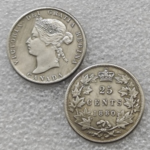 1875, 1880, 1889, 1893 Канада, 25 центов, памятные монеты в античном стиле, подарки, украшение для дома - Product Image 2