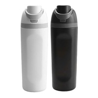 Bouteille d'eau sport transfrontalière à double usage avec bec verseur becquet, étanche, à ressort, grande capacité, en acier inoxydable 304
