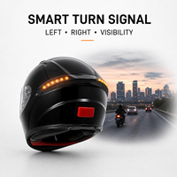 Casque de moto intelligent aérodynamique Predator avec vidéo stabilisée, appels Bluetooth, haut-parleurs doubles et IA 4K