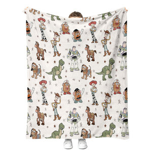 Couverture en peluche imprimée motif dessin animé mignon, vente en gros, faible MOQ, personnalisable, douce, pour la décoration de la maison, jeté de canapé, couverture portable 50 x 60 pouces - Product Image 4