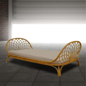 Banc en rotin avec cadre en bois solide et tissage artisanal adapté aux patios de décoration intérieure et aux environnements de villégiature - Product Image 4