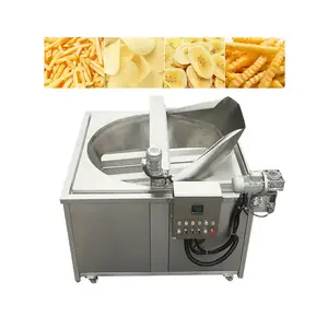 China factory direct sale small commercial continuous automatic gas electric potato chips frying onion fish machine deep fryer
