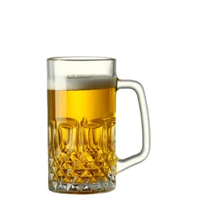 Momugs 20 Oz Bier Stein Mokken, Duitse Heldere Grote Bierglazen Met Handvat Voor Mannen, Set Van 2