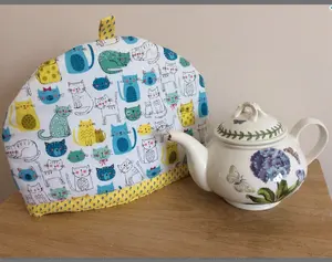 Custom Cotton Printed Fabric Warm Keep Heat Insulate Tea Cozy Tea Pot Cosy