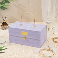 Boîte d'Emballage Cadeau Personnalisée avec Poignée, Boîte-Valise en Carton pour Cadeaux, Série d'Emballages en Papier avec Logo Imprimé